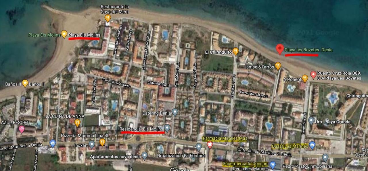 Apartamento Els Molins Atico Con Azotea Privada A 500M De La Playa Dénia Exterior foto